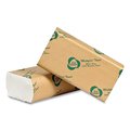Eco Green Multifold Paper Towels, 1 Ply, 250 Sheets, White, 4000 PK EW416